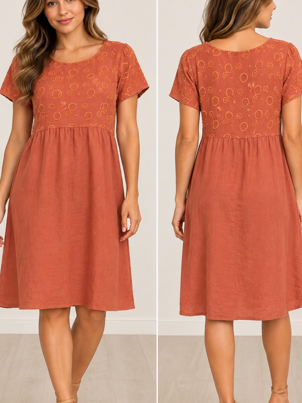 Made in Italy 100% linen dress.